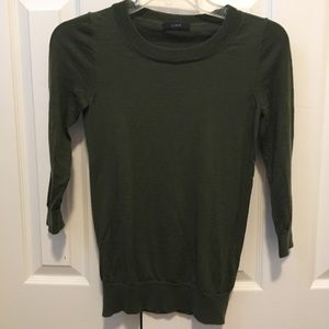 Dark green j.crew sweater